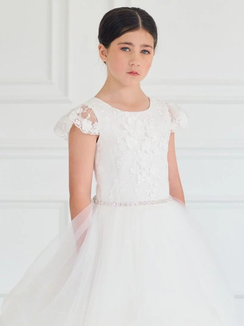 Teter Warm Cascading Flower Bodice Dress